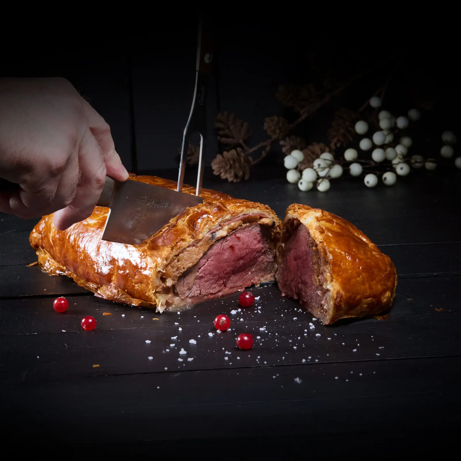 Nautalund Wellington Deluxe veisla með meðlæti