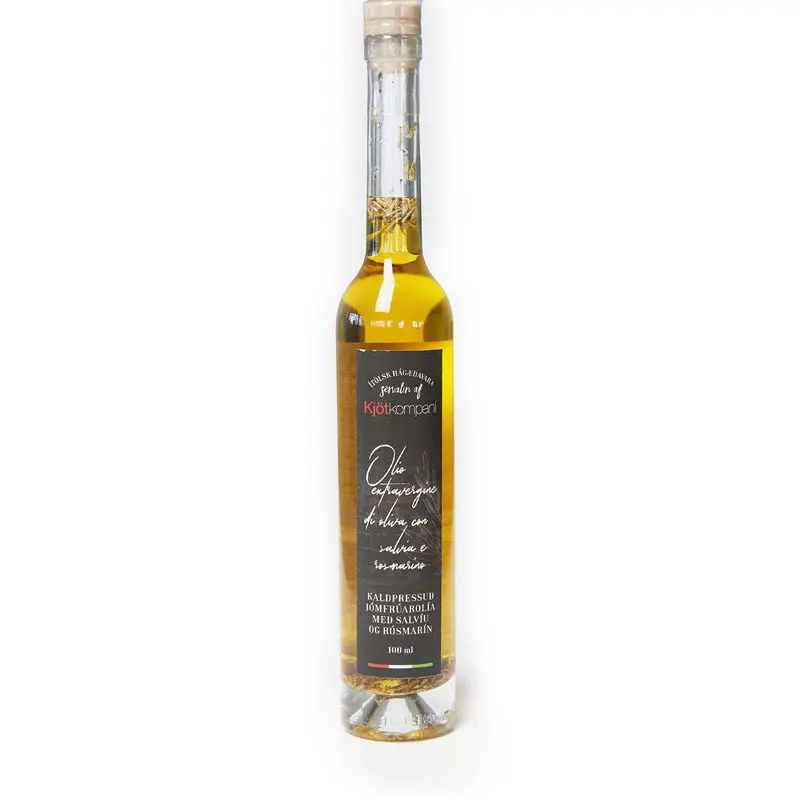 Kaldpressuð jómfrúarolía með hvítlauk 100 ml