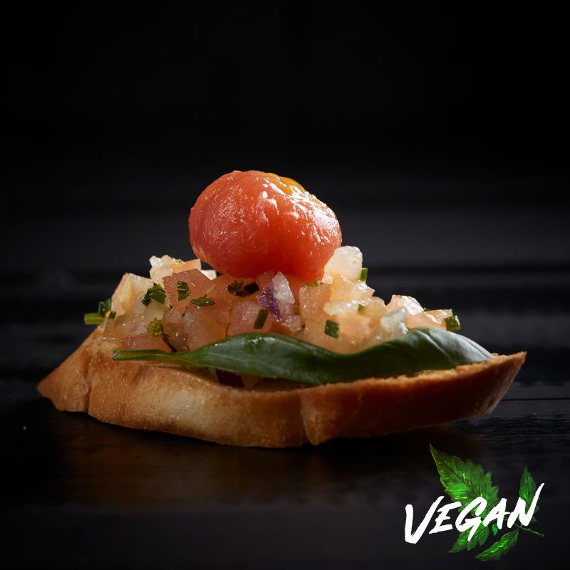 Tómat bruschetta