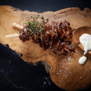 #11 Lamba ribeye grillspjót í black garlic