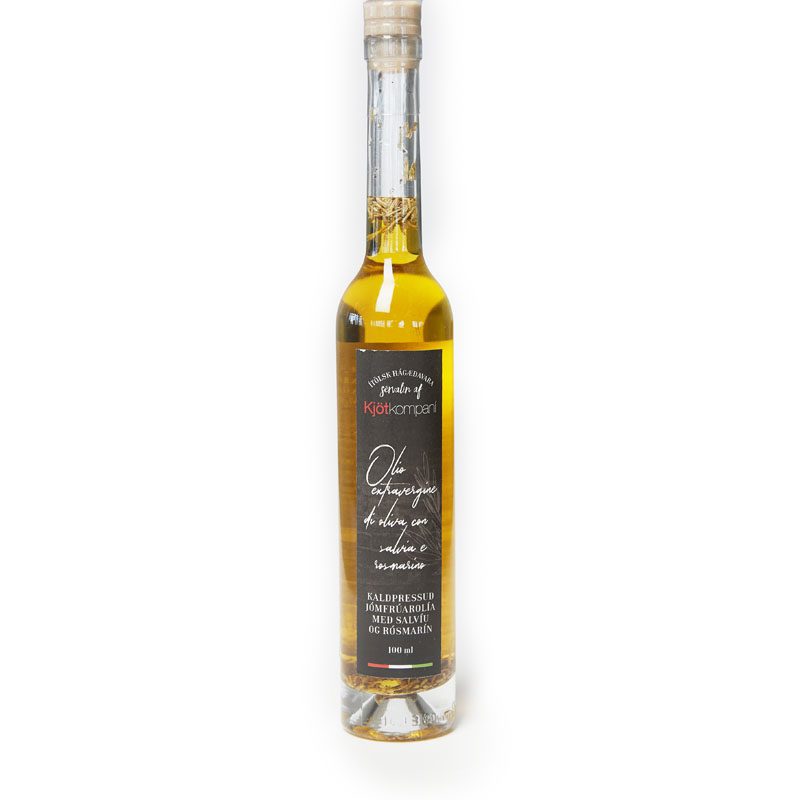 Kaldpressuð jómfrúarolía með hvítlauk 100 ml