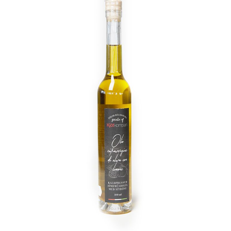 Kaldpressuð jómfrúarolía með sítrónu 100 ml