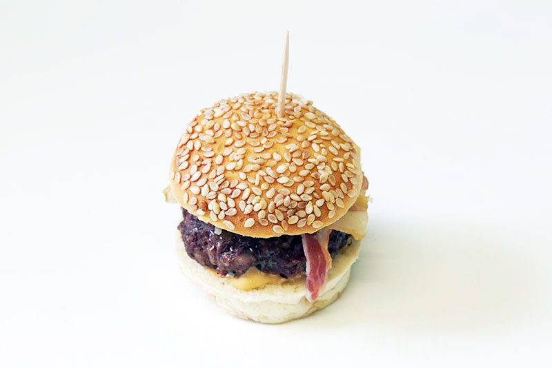 Miniborgari með bacon